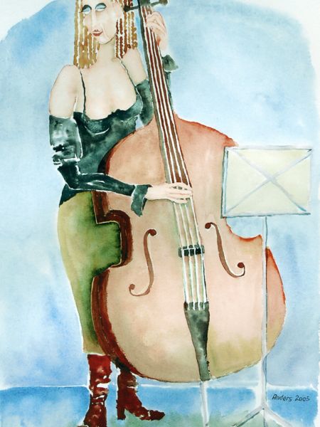 Kvinde spiller kontrabas (akvarel 35 x 24) - Kopi.jpg