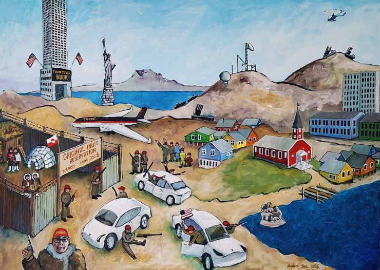 Trump i Nuuk (akryl, olie 100 140).jpg